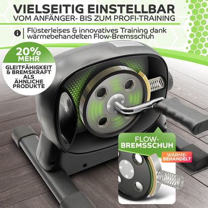 New Tretmann Basic Pedal Trainer Set - extra stable &amp; quiet - including fastening strap - DEKRA tested - leg trainer for seniors exercise bike mini bike black green