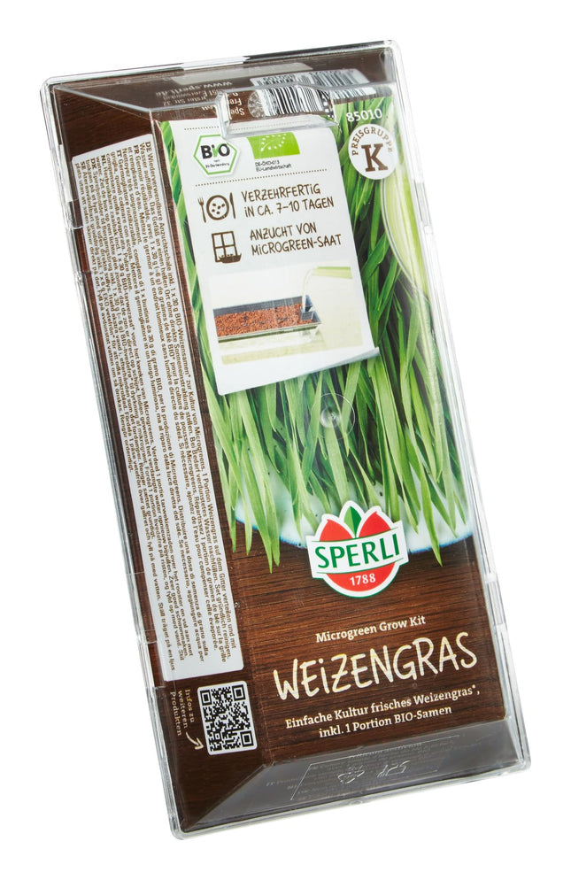 Sperli BIO Microgreen Grow Kit, Wheatgrass Seeds 85010 - Reusable seed tray for easy cultivation - Grass seeds, seeds