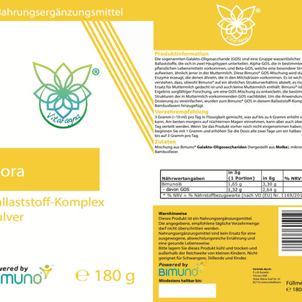 VITARAGNA Bimuno Flora Fiber Complex with GOS as powder - breast milk also for adults, for the intestinal flora and intestinal bacteria, 180g