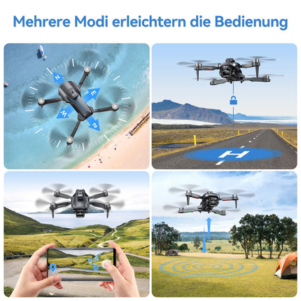 HYTOBP M°max Drone with 1080P Camera for Adults, Drones for Kids Brushless Motor, RC Drone, 3 Batteries, 5G WiFi, Altitude Hold, One-Button Takeoff/Landing, Headless Mode, 3D Flip