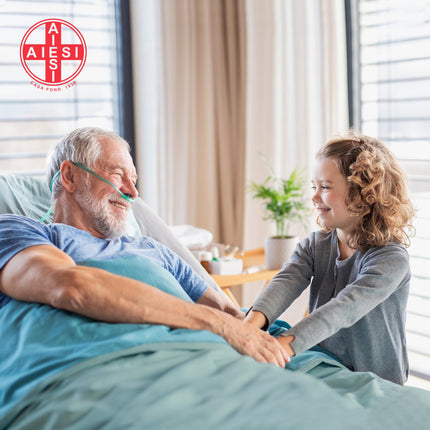 AIESI® Mattress Air Cushion Anti-Decubitus with Connecting Tube without Compressor, 130 Cells, Capacity 150 Kg, 24-Month Warranty