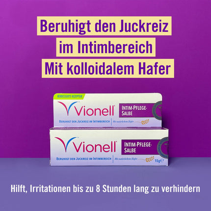 Vionell Intimate Care Ointment for Women, Intimate Protection Ointment for Women, Fast Relief from Itching, Burning, and Irritation in the Intimate Area, Non-Greasy &amp; Non-Curing, Vaginal Cream, 15 g