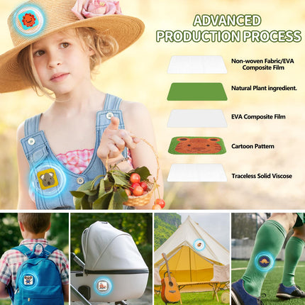 CHALLEY-YOKI Mosquito Plasters Mosquito Repellent Children Anti Mosquito - 72 Pieces Plasters Against Mosquitoes, Mosquito Plasters for Mosquito Bites Camping Accessories Travel Gadgets Holiday Must Haves Summer Outdoor