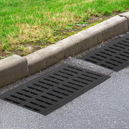 TOVINANNA Outdoor Drain Grate, Plastic, Square Drain Grate, Rainwater, 20 x 30 cm Drain Grate Drain Grate Drain Pipes Fittings