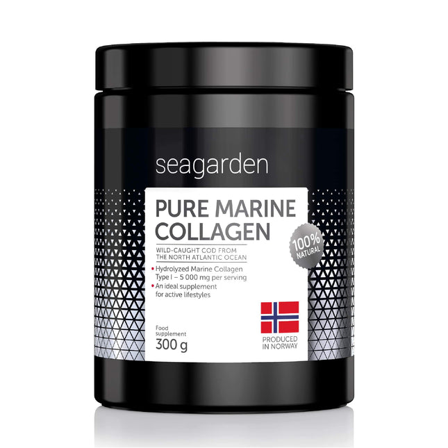 Seagarden Marine Collagen Powder - Collagen Peptide Protein Powder Type 1 - Pure Collagen Powder from Wild Cod - Collagen Powder for Women &amp; Men, Hair, Skin, Muscles, Bones - 300g, 60 servings