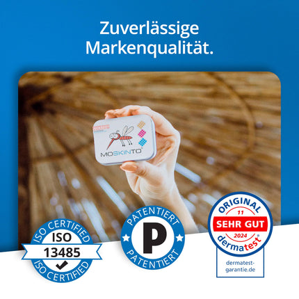 Moskinto 42 Mosquito Plasters, Mosquito Bite, Mosquitoes, Alternative to Heat Pen, for Children and Adults, Mosquitoes, Bite Healer, Itching, Family Box