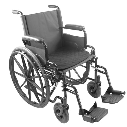 KMINA - Incontinence Pad Washable Wheelchair 5 Layers, 40x50 cm, Reusable Chair Cover Black - Made in Europe