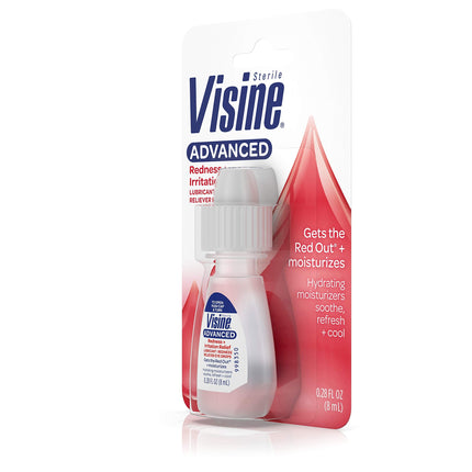 Visine Redness Relief Irritation Eye Drops Advanced Lubricant, 0.28 fl oz