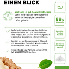 Prebio Inulin Powder - 1100 g (1.1 kg) - High in fiber - Prebiotic - Residue-controlled - Origin: Europe - Naturally derived from chicory root - 100% Vegan