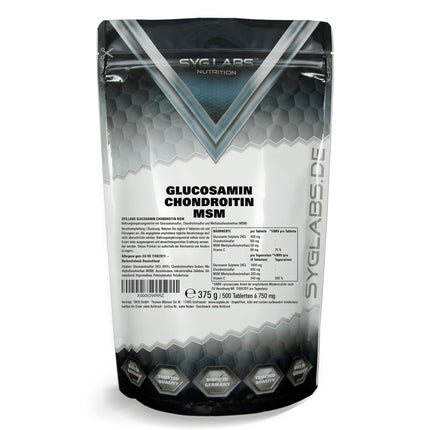 Glucosamine Chondroitin MSM + Vitamin C high dose - 500 tablets for 4 months