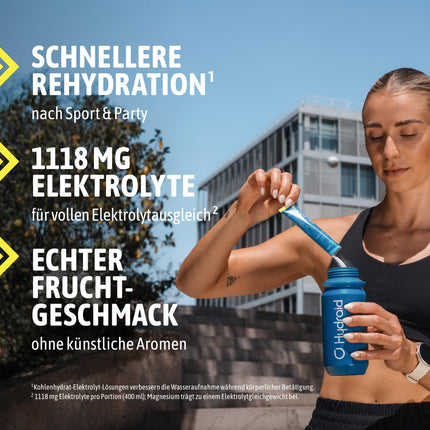 Hydraid Hydration Helper® LEMON – Electrolyte powder with 1118mg electrolytes for better water absorption for sports &amp; fast recovery – 25 sticks with lemon flavor