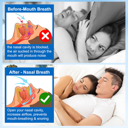 Snore Stopper Nasal Strips Snoring - 120 Nasal Strips Breathe Better Nose Strips, Nose Strips Anti-Snoring for Sleeping and Sports