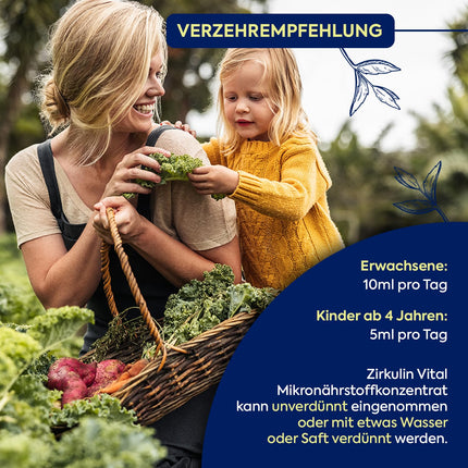 Zirkulin Vital Micronutrient Concentrate (3x200ml) – 60-day supply – 66 vital substances from fruits, vegetables &amp; herbs – Valuable polyphenols – Vitamins &amp; minerals for the family
