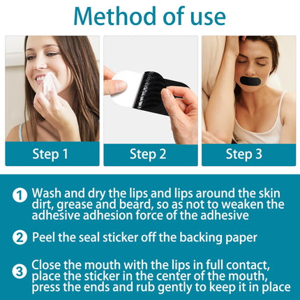 Mouth Patches, Anti-Snoring Mouth Patches for Night (100 Pieces), Snore Stopper, Improves Sleep and Breathing, Suitable for Men and Women