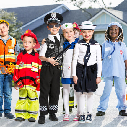 Orgoue 6 pieces police costume accessories, police accessories children's police costume for carnival (black)
