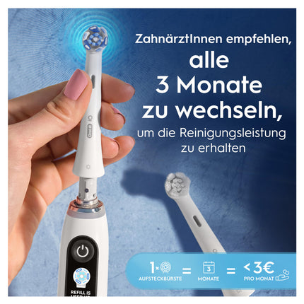 Oral-B iO Ultimate Cleaning Electric Toothbrush Heads, 8 Pack, Ultimate Tooth Cleaning, Original Toothbrush Head for Oral-B Toothbrushes, Mailbox-Safe Packaging, White