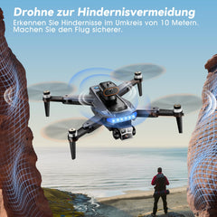 HYTOBP P17 GPS Drone with 4K Camera for Adults, Drone 4K GPS with Brushless Motor, 3 Batteries, 5G WiFi Transmission, FPV RC Drones with 3 Cameras, Follow Me, Automatic Return, Under 249g