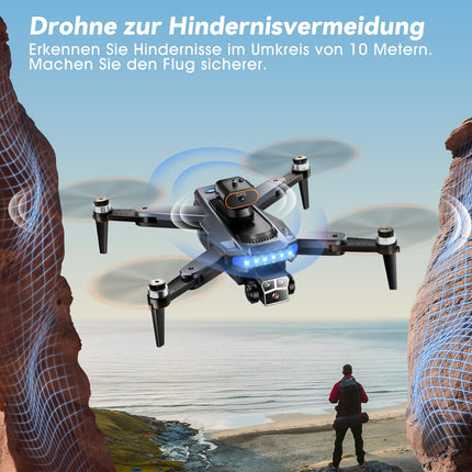 HYTOBP P17 GPS Drone with 4K Camera for Adults, Drone 4K GPS with Brushless Motor, 3 Batteries, 5G WiFi Transmission, FPV RC Drones with 3 Cameras, Follow Me, Automatic Return, Under 249g