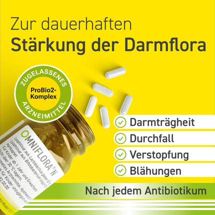 Omniflora N hard capsules - the gastrointestinal remedy for the sustainable improvement of the intestinal flora