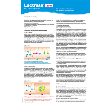 pro natura Lactrase 12000 – 150 Lactase Capsules for lactose intolerance, for the carefree enjoyment of milk and dairy products