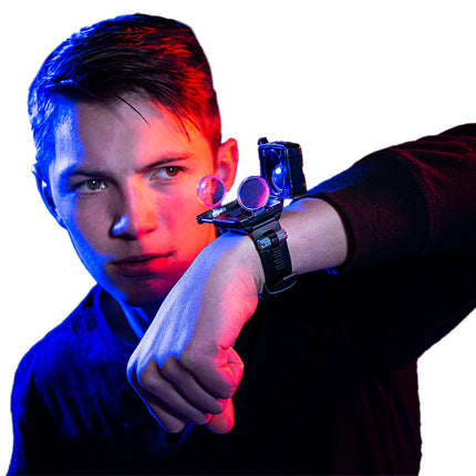SpyX 10538 Spy Wrist Talkies for Kids - Hands-free secret communication via disguised walkie-talkies for fun spy missions - Includes watch disguise and Morse code option, 6+