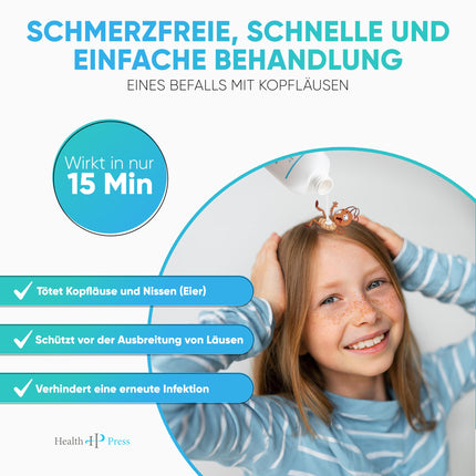 Anti-Lice Shampoo – 200 ml Value Pack – Lice Shampoo including Lice Comb – Lice Shampoo Family Pack for Adults and Children (Lice Shampoo, 200 ml)