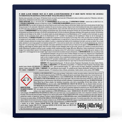 by Amazon - All-In-One Dishwasher Tablets, 40 tablets