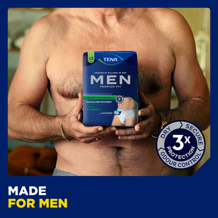 TENA MEN Active fit Pants Plus - 40 pieces in a monthly pack (4 x 10) - Disposable pants for men - for moderate to heavy urine loss - Size L