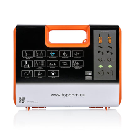 Topcom Walkie Talkie – with 8 channels and a range of up to 10 km – with headset and display, RC-6404