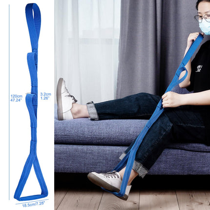 Standing aid bed for seniors and disabled people - High-quality aid for recovery after hip surgery - Easy to use - Aluminum rods (Blue)
