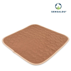 Sensalou incontinence chair pad seat cover waterproof washable 45x45 cm brown