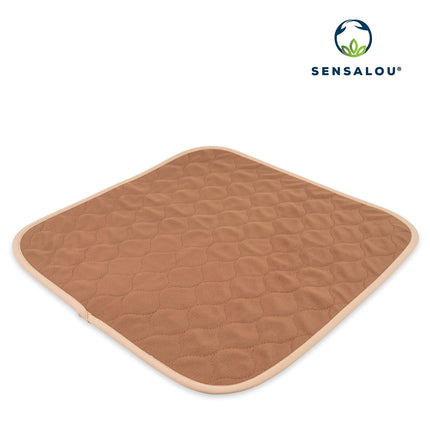 Sensalou incontinence chair pad seat cover waterproof washable 45x45 cm brown