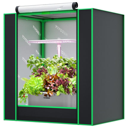 VIVOSUN Grow Tent Small 50x36x54cm Grow Tent Mini with highly reflective Mylar, sealed floor design, ventilation window and cable feed-through hole for Aerogarden hydroponic growing system