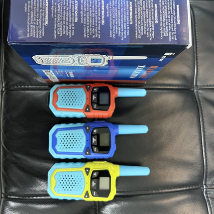Walkie Talkie Set of 3, Walky Talky Adults Children from 5 Years VOX Long Range Woki Toki Outdoor Camping Gift Boy from 3 4 6 7 8 9 10 Years