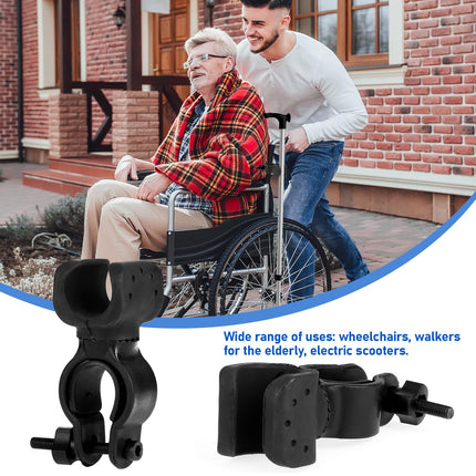 4 pieces cane holder, walking stick holder, wheelchair accessories, walking stick folder for mobility scooters, crutch holder, drive rollator, walker