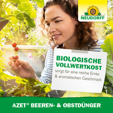 Neudorff Azet Berry &amp; Fruit Fertilizer – Organic fertilizer for more flavor and a rich harvest of berries and fruit with natural immediate and long-term effects, 1 kg, Brown