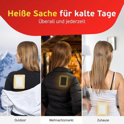 CURATHERM 10x heat patches back neck and shoulder 12 hours of pleasant deep heat back warmer body warmer body warmer self-harming air-active