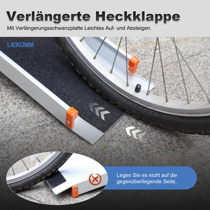 LIEKUMM 2 x 138-244 cm wheelchair ramp, 300 kg load capacity wheelchair ramp for home, steps, curbs, robust telescopic ramp for electric wheelchairs, bicycles