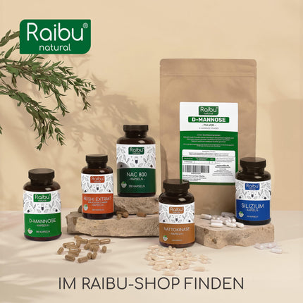 Raibu NAC 800 capsules high dosage (200 capsules x 800mg) | NAC Acetyl L-Cysteine ​​in best quality without additives produced in Germany