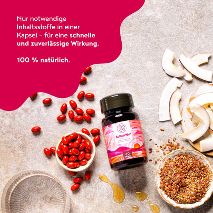 Astaxanthin 12mg High Dose - 60 Depot Softgel Capsules - Haematococcus Pluvialis - Vegan Astaxanthin with High Bioavailability - Alpha Foods