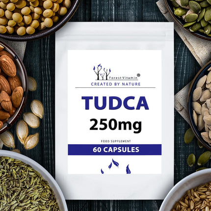TUDCA - Forest Vitamin TUDCA 250mg Capsules - Tauroursodeoxycholic Acid - Super Liver Support - Health and Beauty (60)