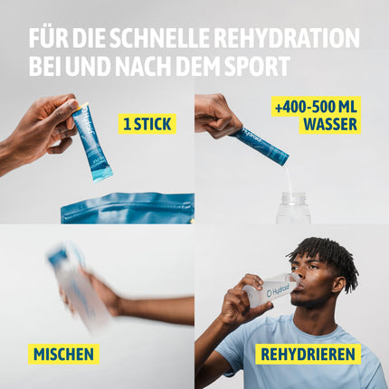 Hydraid Hydration Helper® LEMON – Electrolyte powder with 1118mg electrolytes for better water absorption for sports &amp; fast recovery – 25 sticks with lemon flavor