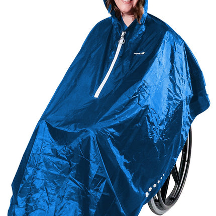 GOTITA – The wheelchair poncho – The versatile rain cover for wheelchairs – easy to use, easy to put on and take off – Italian design (Royal Blue)