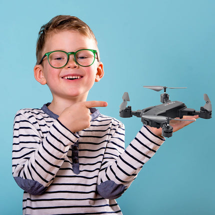 FLYBOTIC Foldable Drone Remote-controlled folding drone 33 cm, foldable with built-in camera, flying toy for children and adults, indoor and outdoor use, ages 14 and up