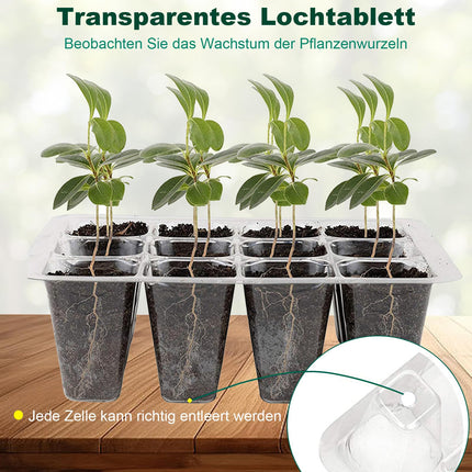 Mini greenhouse cultivation, 3 pieces indoor greenhouse cultivation box, seedling starter trays, greenhouse cultivation trays with lid ventilation