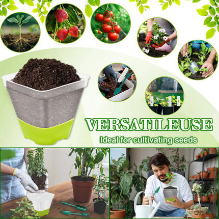 TZEKING 30 Pack Nursery Pots, Transparent Flower Pots with Silicone Bottom, Transparent Plant Pots for Easy Observation, Transplantation, Reusable Plastic Flower Pots for Seeds, Seedlings