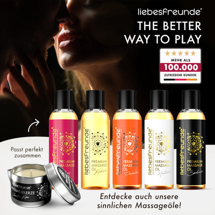 liebesfreunde® Massage Oil PREMIUM for pleasurable massages - Erotic Massage Oil, 150 ml