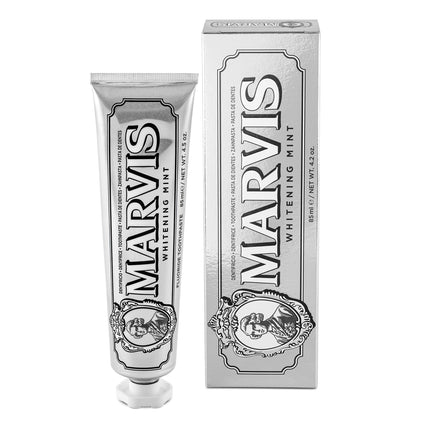 Marvis Whitening Mint Toothpaste, 85 ml, Whitening toothpaste promotes natural teeth whitening, toothpaste removes plaque &amp; provides long-lasting freshness