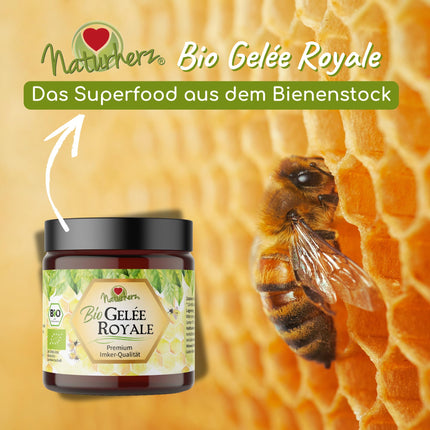 Organic Royal Jelly | Fresh jelly in premium beekeeper quality | NO additives | Naturherz Original (50 g)