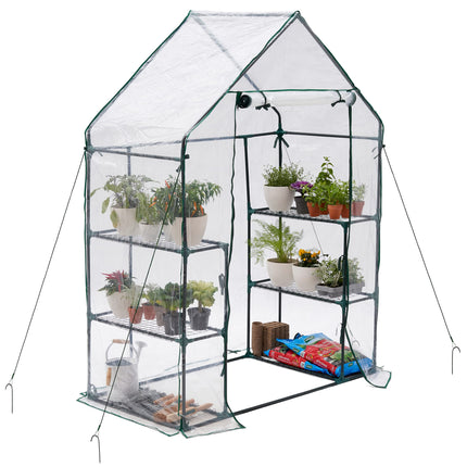 Bramble - Premium Garden Greenhouse with Ground Hooks, 6 Levels &amp; Robust Tarpaulin - Weatherproof, Stable &amp; Easy to Assemble - 195x143x73cm